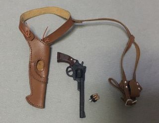 Custom Made 1/6 Scale Police Revolver Pistol Whit Belt Holster Dirty Harry 44