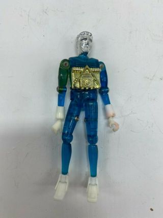 Clear Blue Time Traveler 1 Log Cabin Chest Plate Micronauts Mego 1976 Vintage