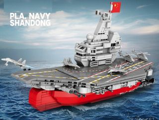458pcs Pla Navy Shandong Aircraft Carrier China Building Blocks Brick Model Bn