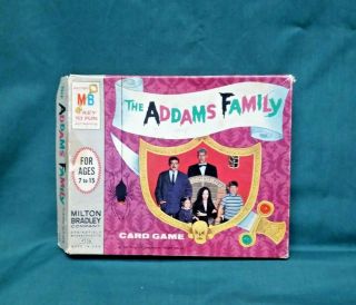 Vintage 1964 The Addams Family Tv Show Milton Bradley Card Game