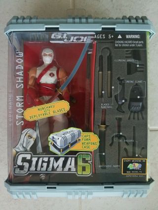 Gi Joe Sigma 6 Storm Shadow Ninja Nunchaku Deployable Blades Figure B11