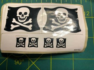 Lego 6285 Black Seas Barracuda Pirate Ship Sticker Sheet Rare