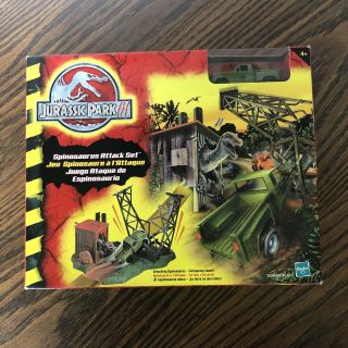 Rare - - Jurassic Park 3 Diecast Set - Spinosaurus Attack Set - Awesome - Nib