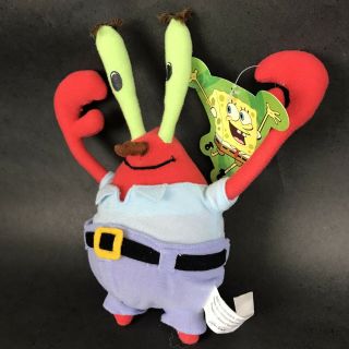 Spongebob Squarepants Mr Krabs 7” inch Plush Crab Crabs Viacom 2000 Nickelodeon 2