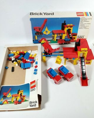 Lego 580 Brick Yard Incomplete Vintage 1974 Set Extra Dump Truck