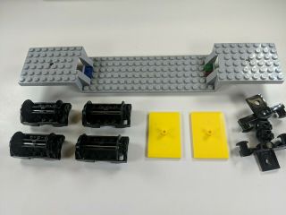 Lego Train Base 6x34 Light Gray Split Level W/ Wheels Bogies Magnets