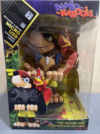 Exquisite Gaming Banjo - Kazooie Deluxe Cable Guys Mobile Phone And Controller.