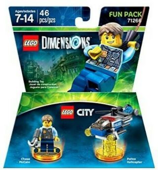 Lego Dimensions City Chase Mccain & Police Helicopter Fun Pack 71266