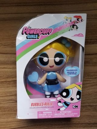 Powerpuff Girls Bubbles 6 " Rare Deluxe Doll With Hairbrush Nib Spinmaster