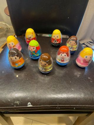 Weeble Woobles People By Hasbro.  9 Total.  2,  7,  9,  10,  (2) 11,  (2) 12 And 56.