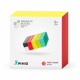 Pixio Design Series - 50 Magnetic Pixio Blocks In Six Colors,  App