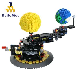 Earth Moon Sun Orrery Model World Moc - 4477 Diy Diamond Building Block Toy Bricks