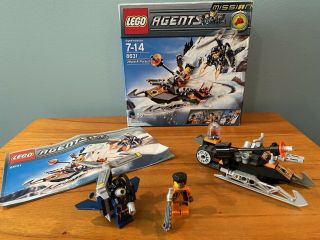 Lego Agents 8631 Jetpack Pursuit Complete With Minifigs,  Instructions And Box