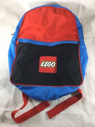 Vintage 90s Lego Logo Backpack 1998 Collectors Storage Black Red Blue School