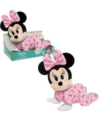 Disney Baby Musical Crawling Pals Plush Minnie Mouse Kids Animated Stuffed Toy