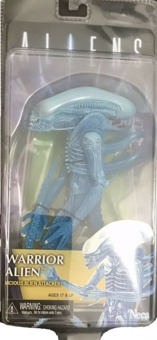 Warrior Alien (translucent Blue) Aliens 7 " Inch Scale Figure Series 11 Neca 2017