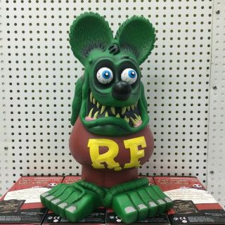 13 " Green Brown Rat Fink Action Figure Big " Daddy " Ed Roth Statue Model Toy