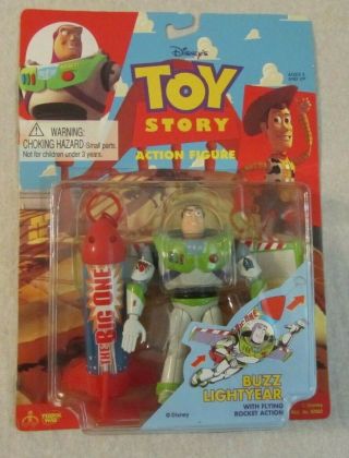 Thinkway Disney Toy Story Buzz Lightyear With Flying Rocket Action Figure Nip
