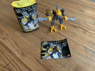 100 Complete And Retired Lego Bionicle Stars - Rahkshi With Gold Bionicle Pice
