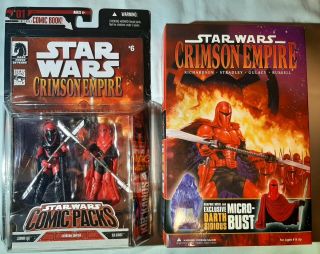 Star Wars Comic Pack Kir Kanos Carnor Jax & Crimson Empire Novel With Bust Ups