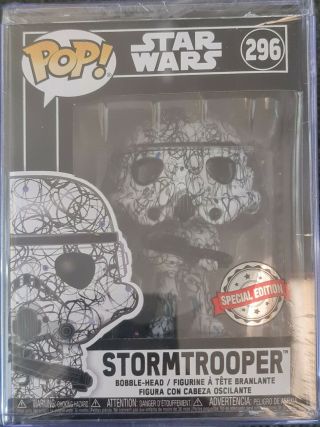 Stormtrooper Futura Ltd Exclusive Art Series Funko Pop Star Wars Hard Stack 296
