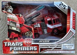 Transformers Universe 25th Anniversary Voyager Class Inferno 2008