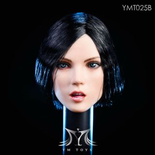 Ymtoys 1/6 Black Short Hair Ymt025b Head Sculpt Carving F 12  Female Pale Body