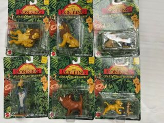 1994 Mattel Disney The Lion King Collectible Figures Set Of 6 Moc