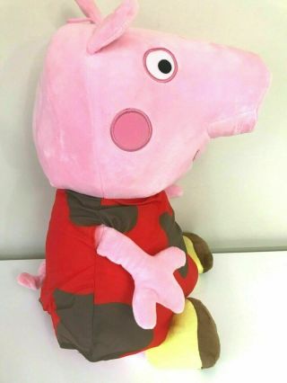 Giant Peppa Pig Plush Toy.  Licensed Toy.  26 inch tall.  Muddy Dress. 3