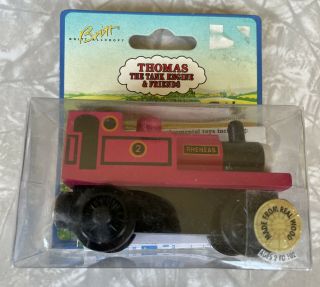 Thomas & Friends Wooden Railway - Rheneas - 1997 - Rare Hard To Find - In Pack