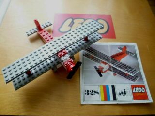 Lego 328 Doppeldecker 60er 60s Biplane Von 1967 Vintage M.  Bauanleitung