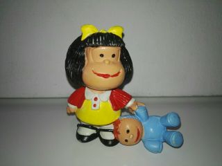 Vintage Mafalda With A Doll Figure Pvc/rubber 80 