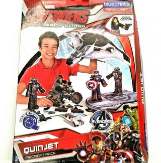 Avengers Ultron Quinjet Aircraft Pack Paper Craft Model Kit Marvel