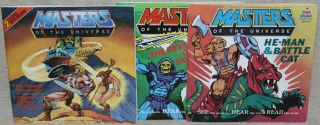 3 He Man Masters Of The Universe See Hear Read Vinyl Record Books Work