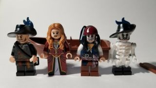 Lego Pirates Of The Caribbean Minifigures Captain Jack Sparrow Skeleton Barbossa