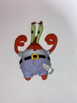 Spongebob Squarepants Mr Krabs 7” Inch Plush Crab Crabs Viacom 2000 Nickelodeon