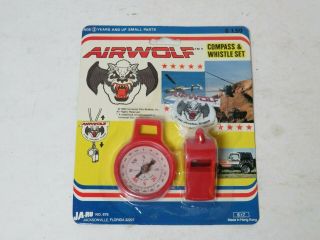Htf 1984 Ja - Ru Universal City Studios 675 Airwolf Compass & Whistle Set Nos Nip