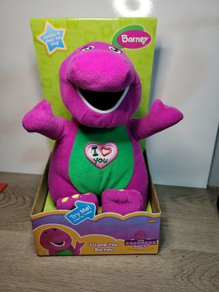 10 Inch Singing I Love You You Love Me Barney The Purple Dinosaur Plush Nib