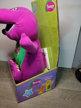 10 inch Singing I love you you love me Barney the purple dinosaur plush NIB 3
