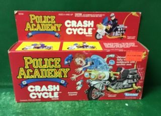 1989 Police Academy:”crash Cycle” Nib By Kenner No.  66180