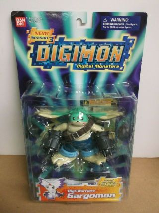 Digimon Digital Monsters Season 3 Gargomon W/ Special Digi Card 2001 Bandai Noc