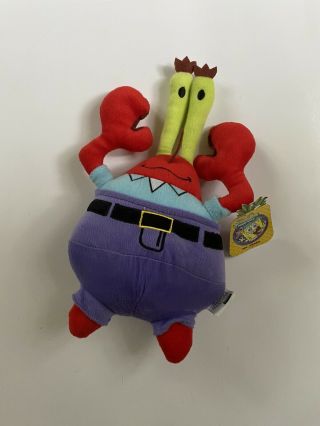 Spongebob Squarepants Mr Krabs 7” Plush Crab Crabs Viacom 2016 Nickelodeon