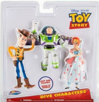 Toy Story 4 Dive Characters - Woody,  Buzz,  Bo Peep