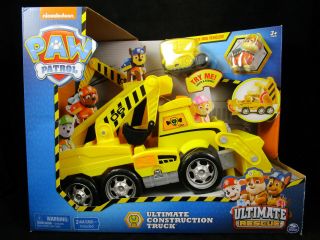 Paw Patrol 29670 Ultimate Rescue Construction Truck With Mini Vehicle Toy