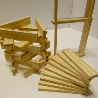 Keva 50 Wooden Pine Planks Building Structures Blocks Set Mindware