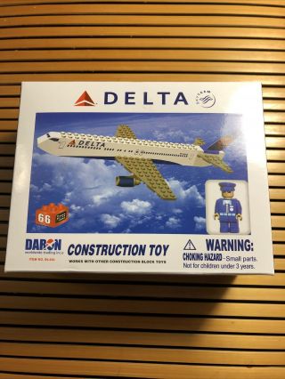 Construction Toy Delta Airlines Airplane 757 767 Building Brick Toy