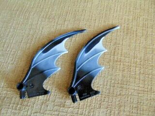 Lego 2 Black White Marble Dragon Batman Bat - Mobile Wings 57487