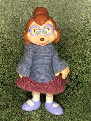 Vintage Alvin & The Chipmunks Jeanette Figure Ideal Poseable W Outfit 1984