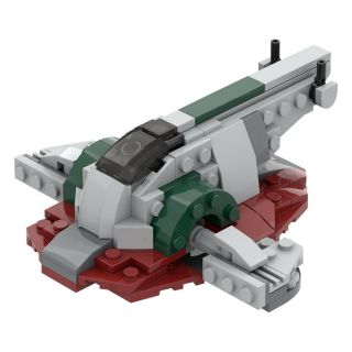 Star Wars Micro Slave 1 With Display Stand Building Bricks Toys Set Moc - 35304