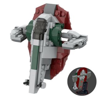 Star Wars Micro Slave 1 with Display Stand Building Bricks Toys Set MOC - 35304 3